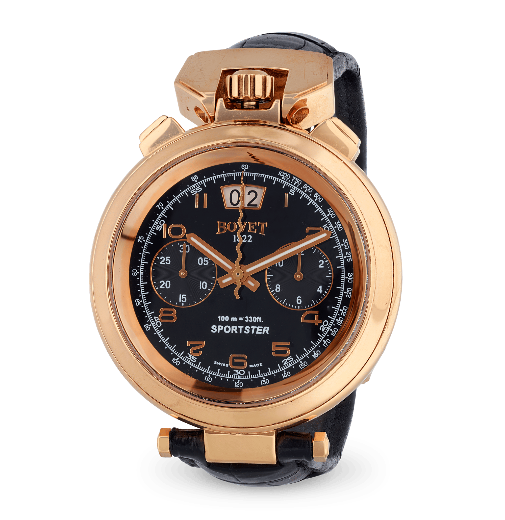 Bovet Sportster Rose Gold Chronograph Wristwatch