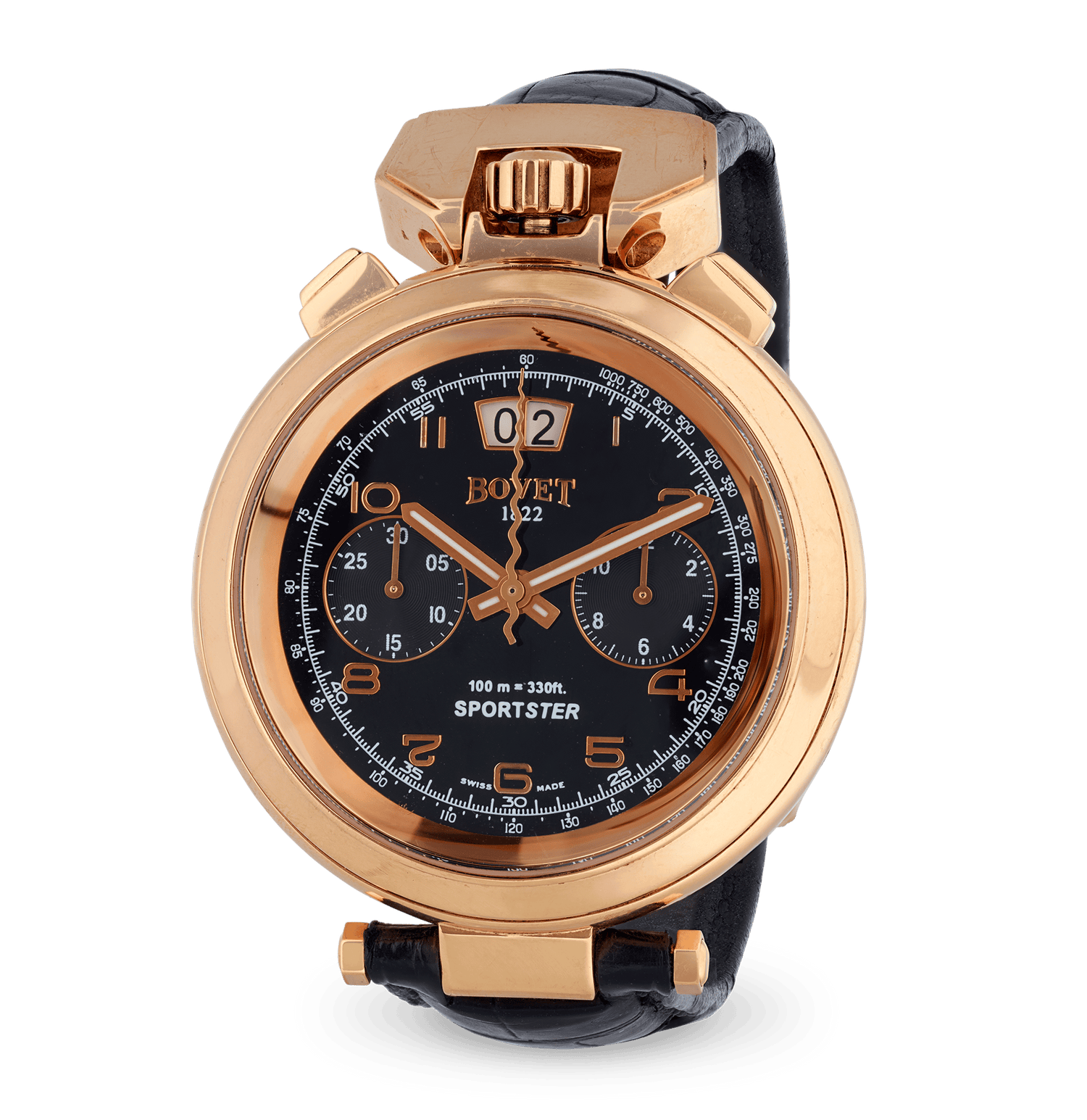 Bovet Sportster Rose Gold Chronograph Wristwatch
