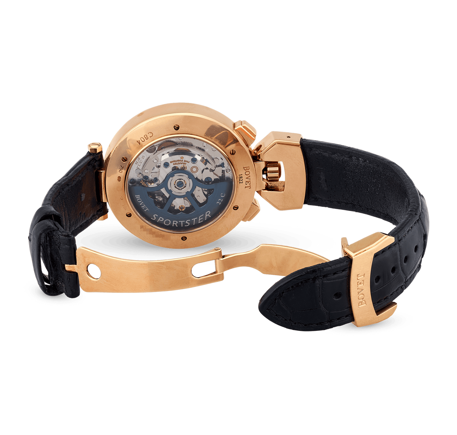 Bovet Sportster Rose Gold Chronograph Wristwatch