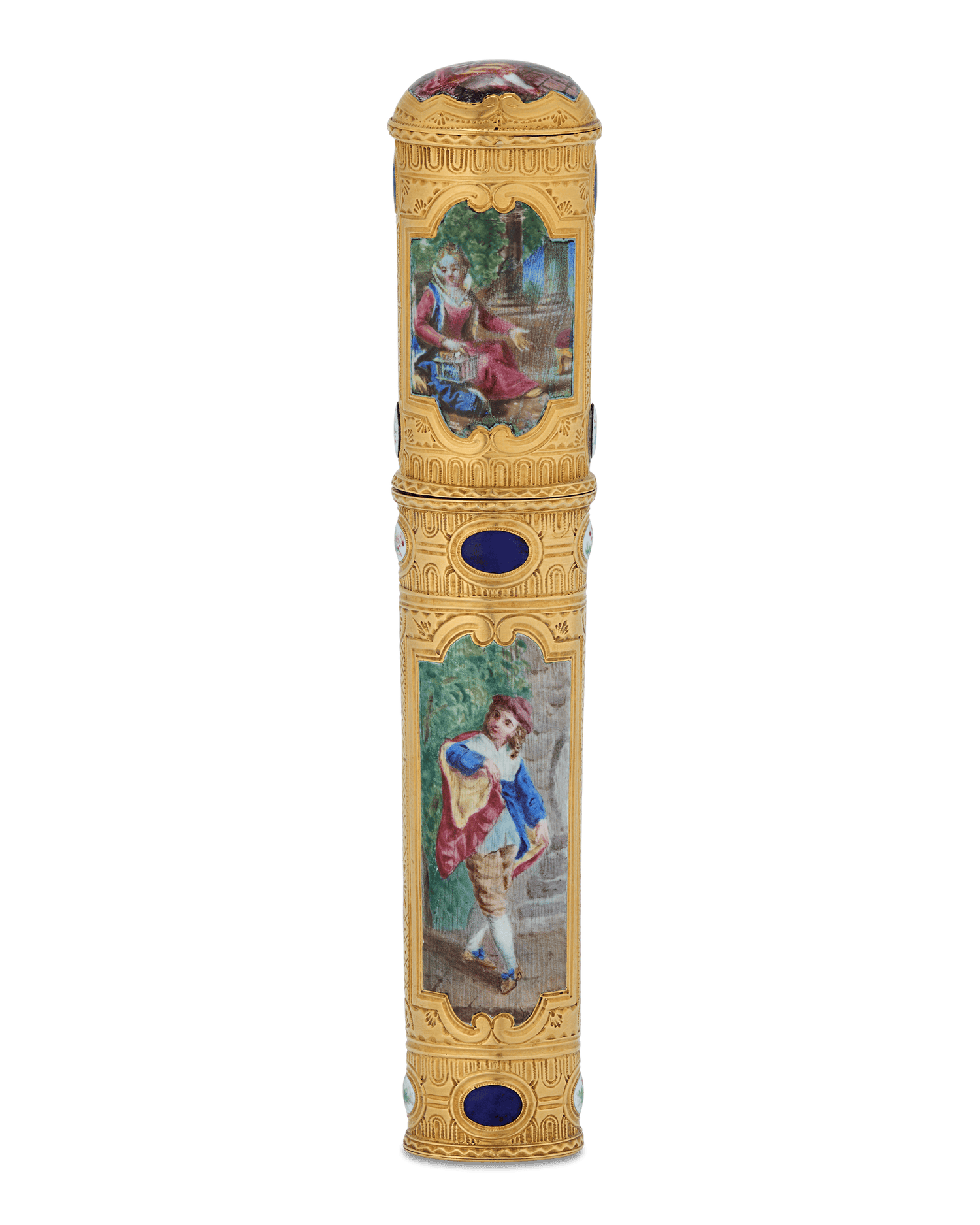 Gold and Enamel Étui with Figures