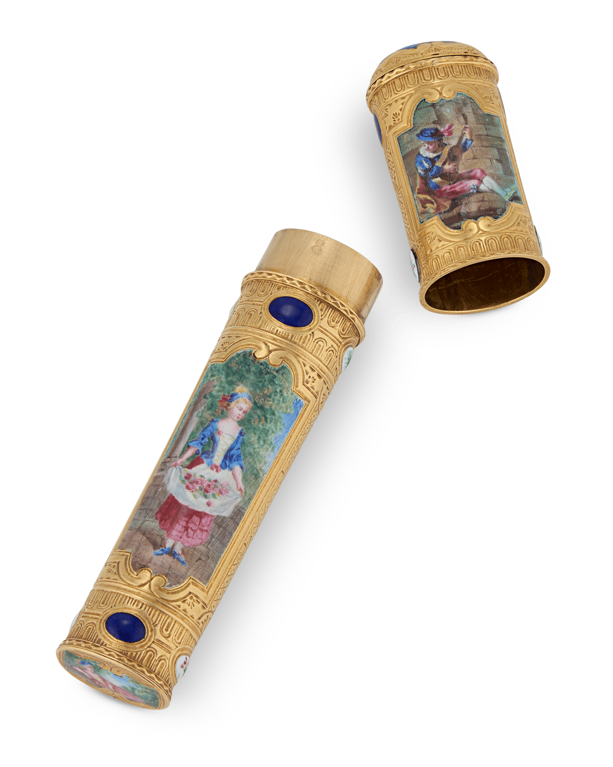 Gold and Enamel Étui with Figures
