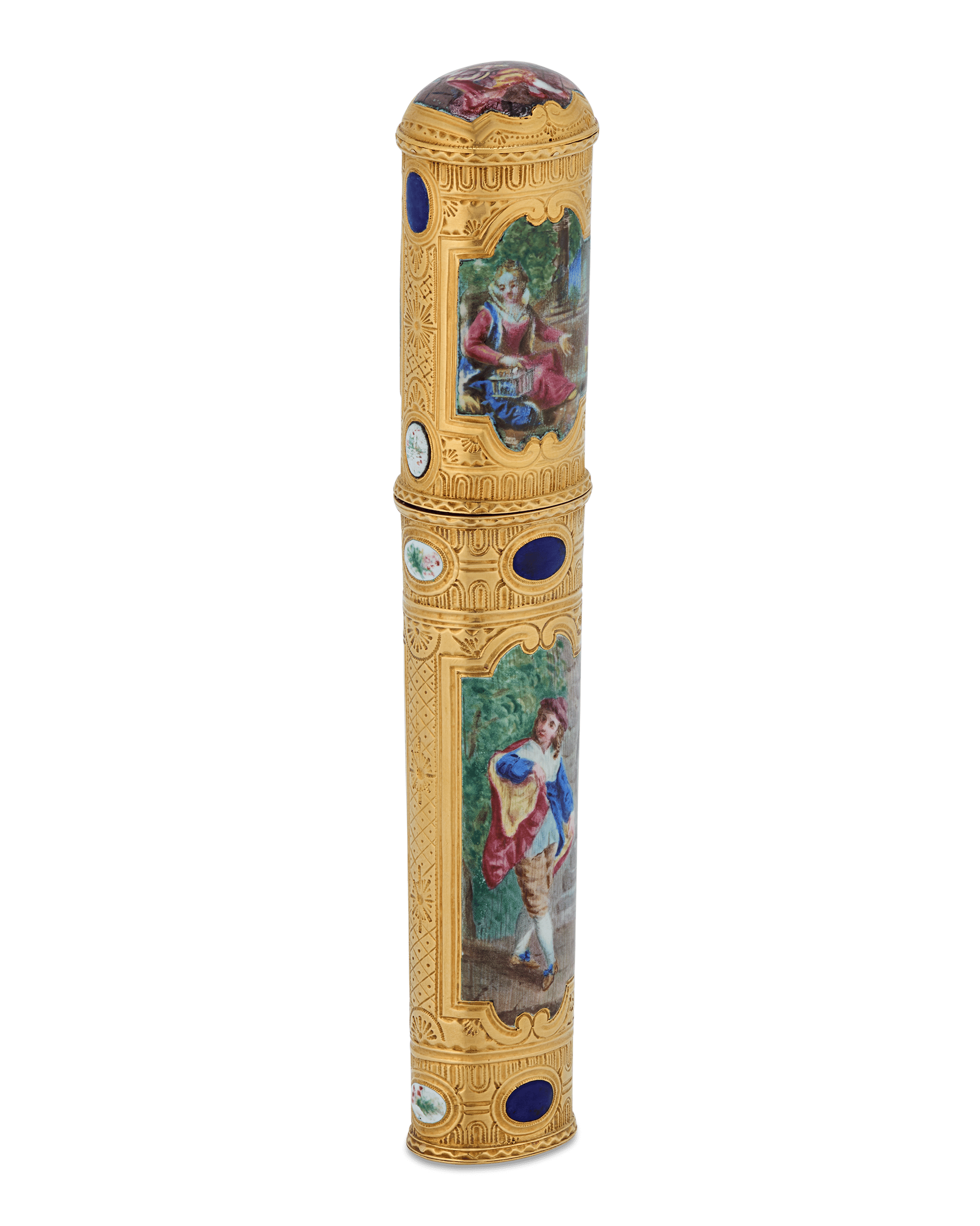 Gold and Enamel Étui with Figures