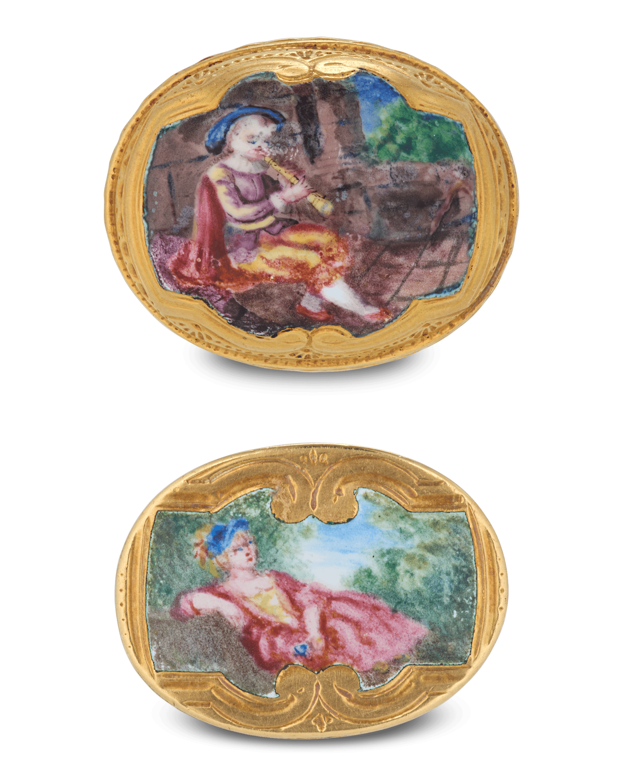 Gold and Enamel Étui with Figures