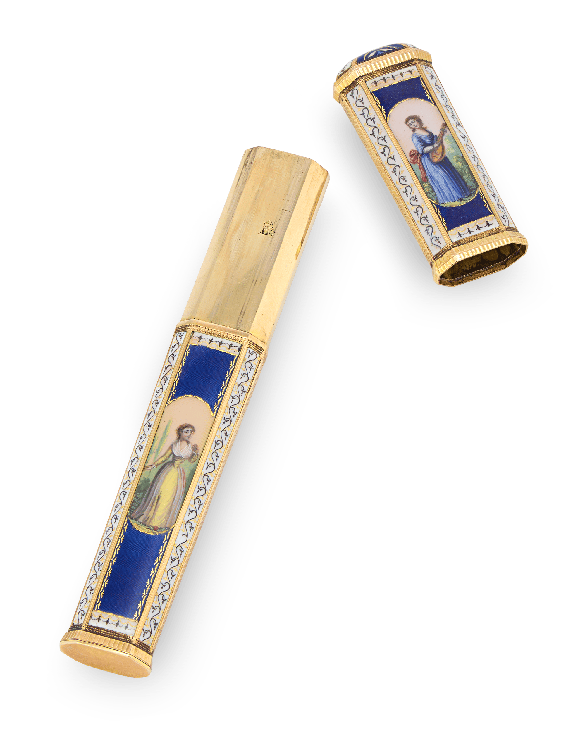 Gold and Enamel Étui with Ladies