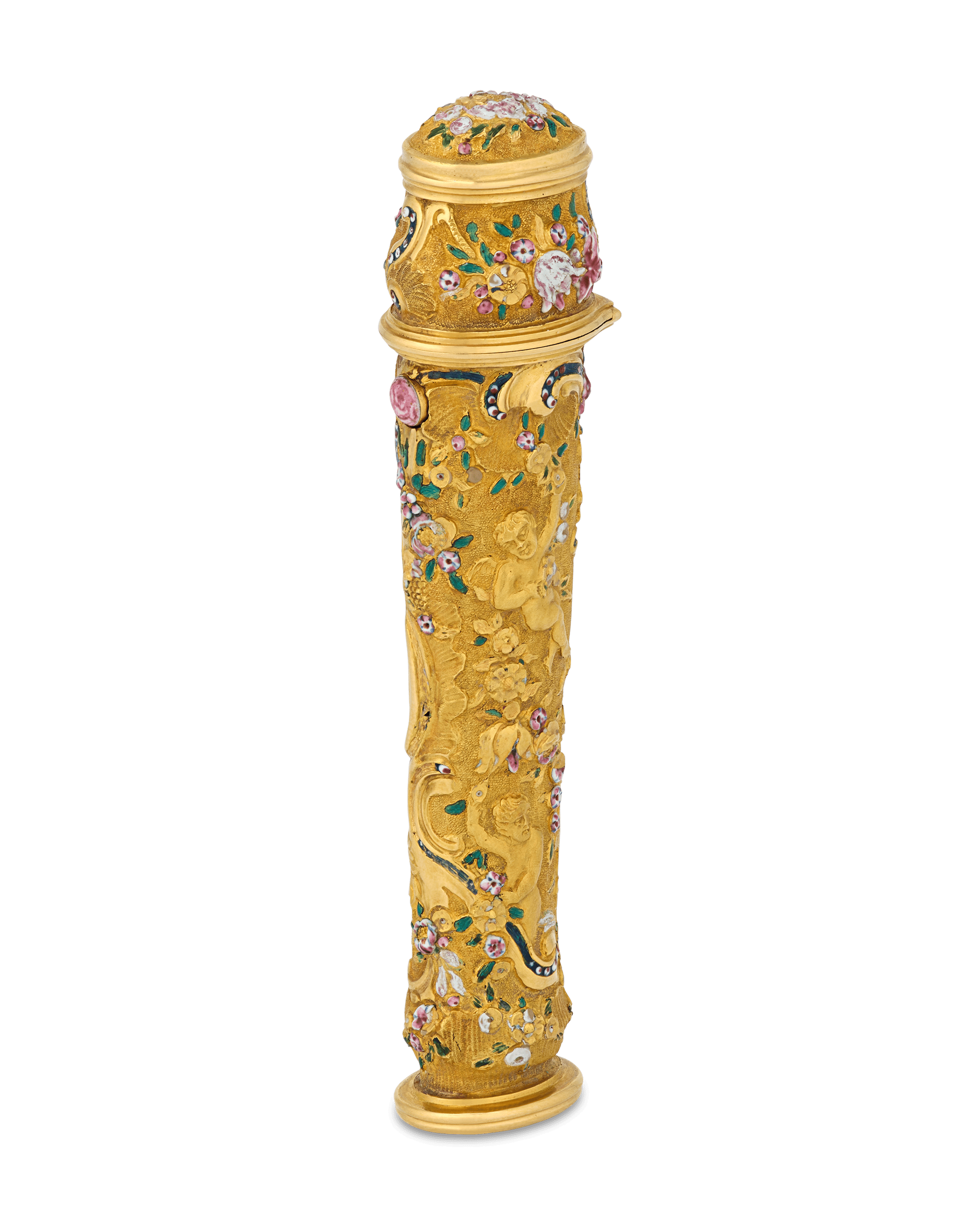 George II Enameled Gold Étui with Jasper Seal