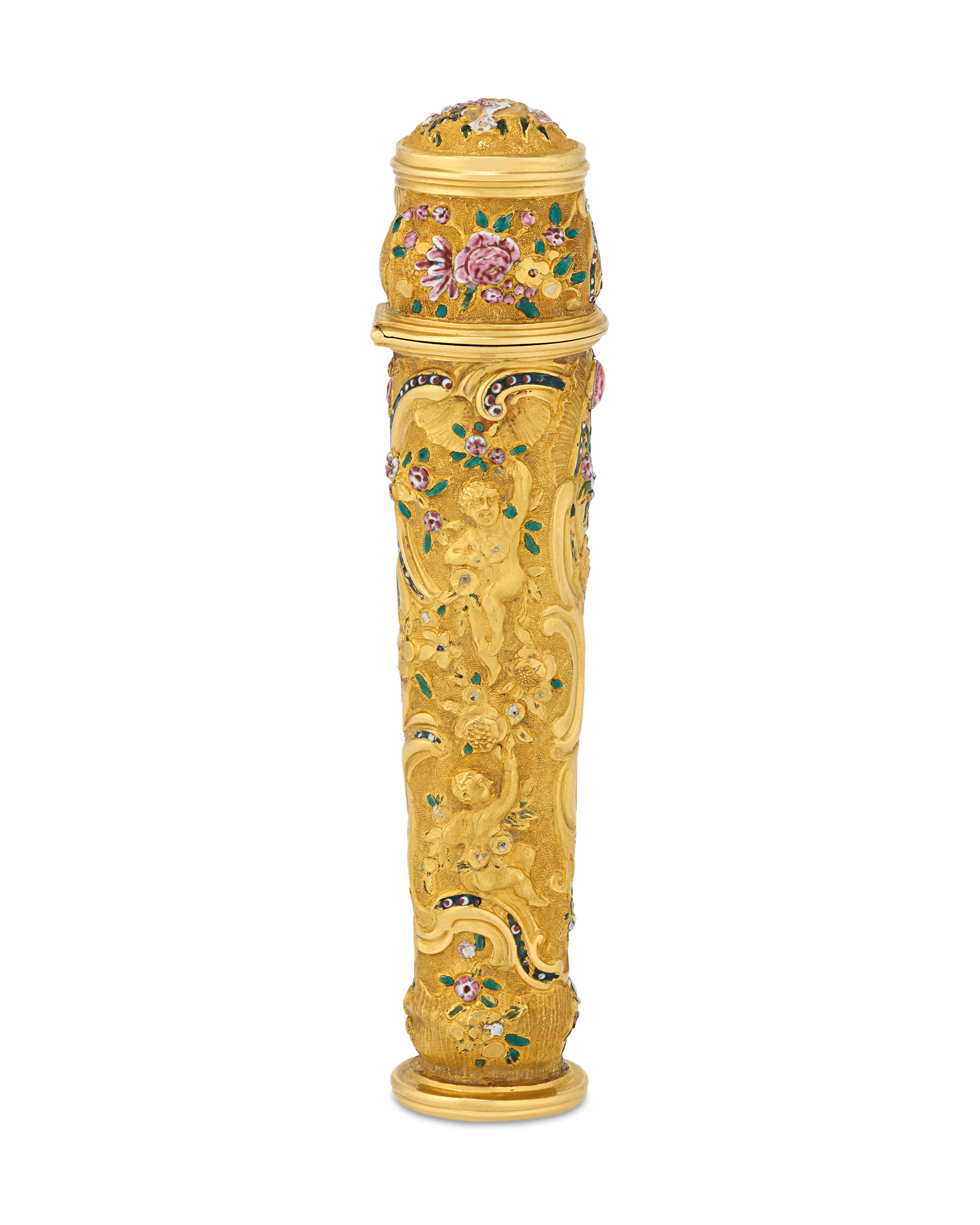 George II Enameled Gold Étui with Jasper Seal