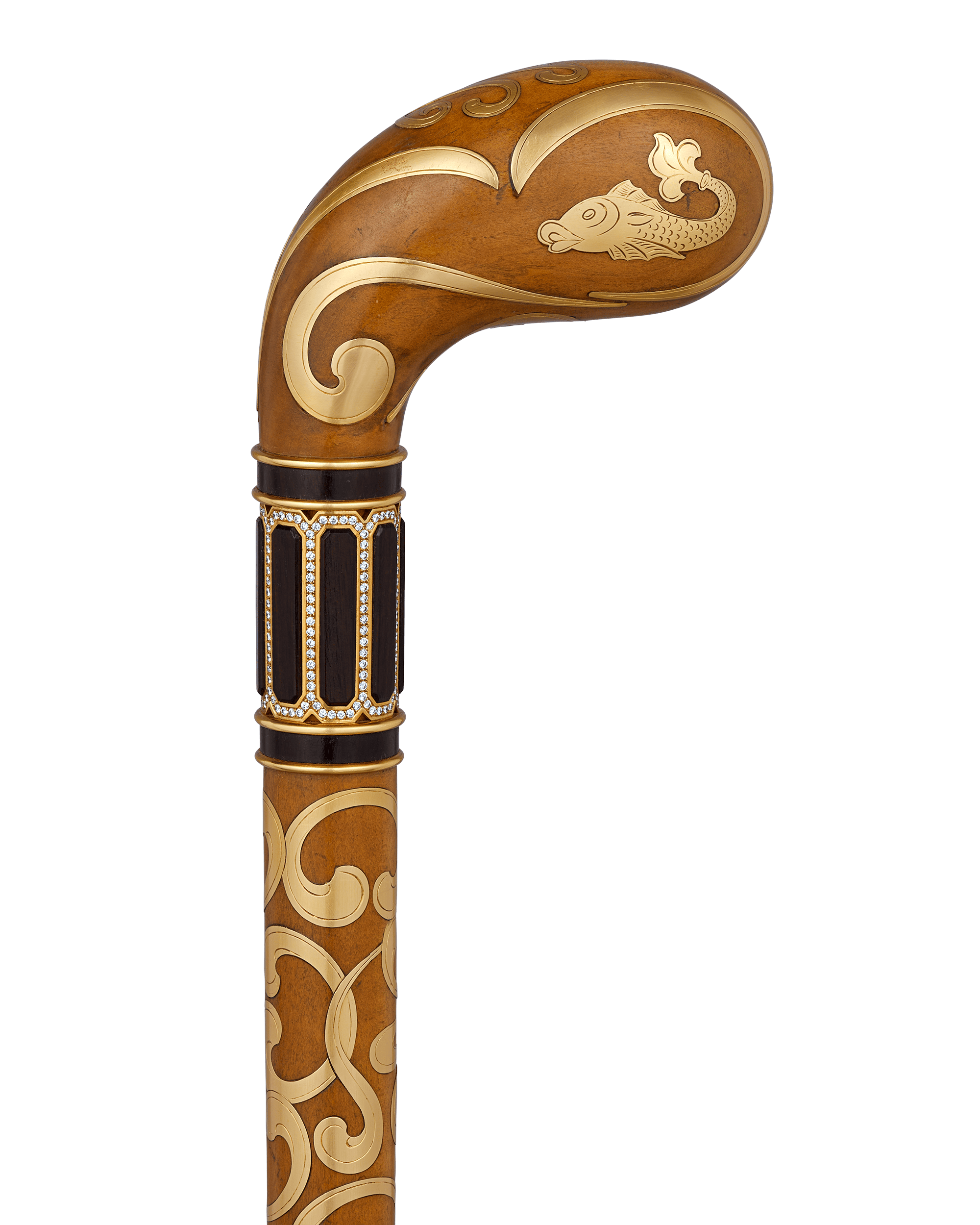 Patek Philippe Gold and Diamond-Studded Cane
