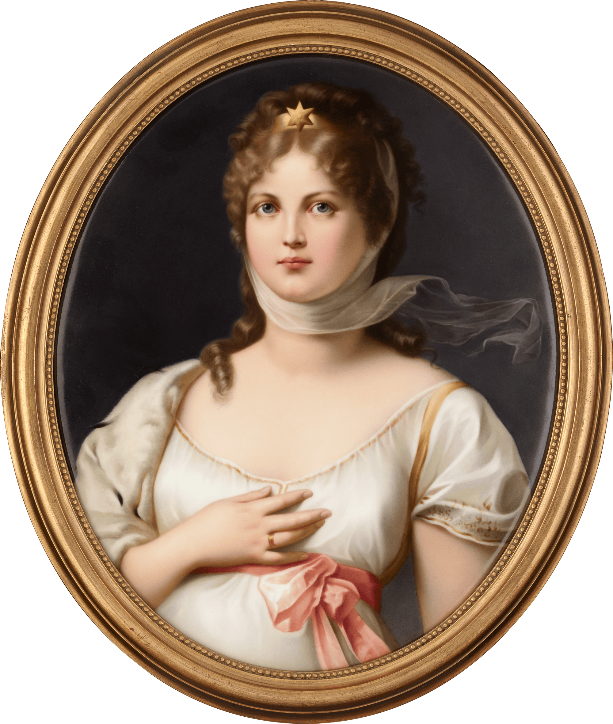 KPM Porcelain Plaque of Queen Louise of Prussia, after Gustav Richter