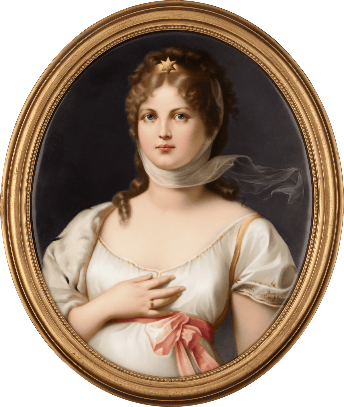 KPM Porcelain Plaque of Queen Louise of Prussia, after Gustav Richter
