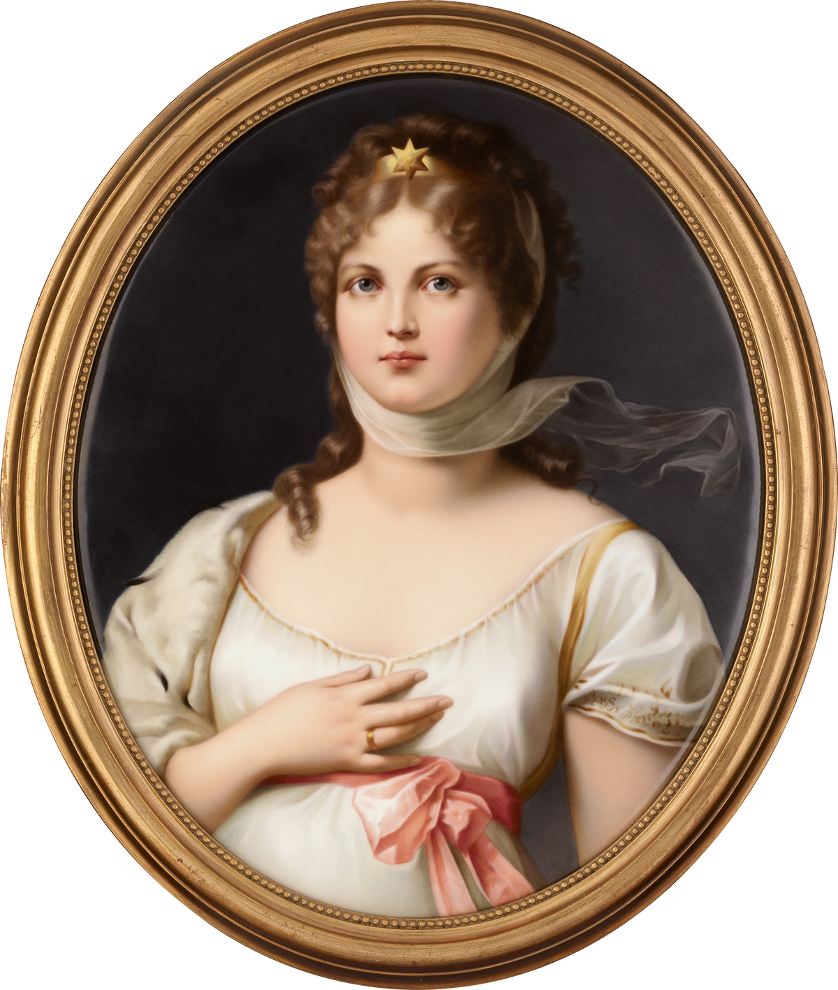 KPM Porcelain Plaque of Queen Louise of Prussia, after Gustav Richter