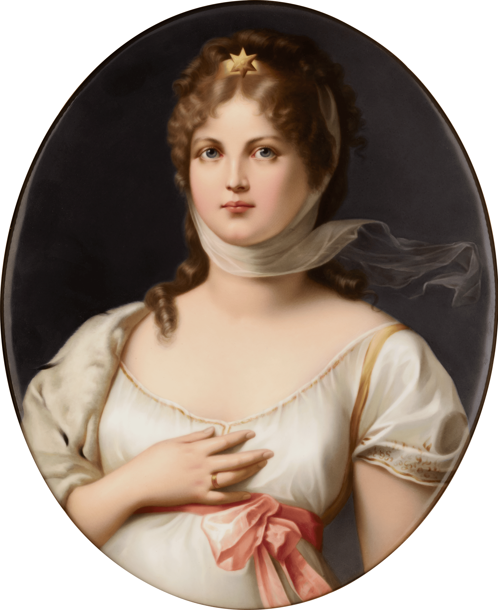 KPM Porcelain Plaque of Queen Louise of Prussia, after Gustav Richter