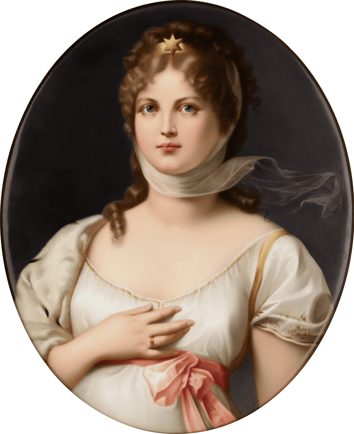 KPM Porcelain Plaque of Queen Louise of Prussia, after Gustav Richter