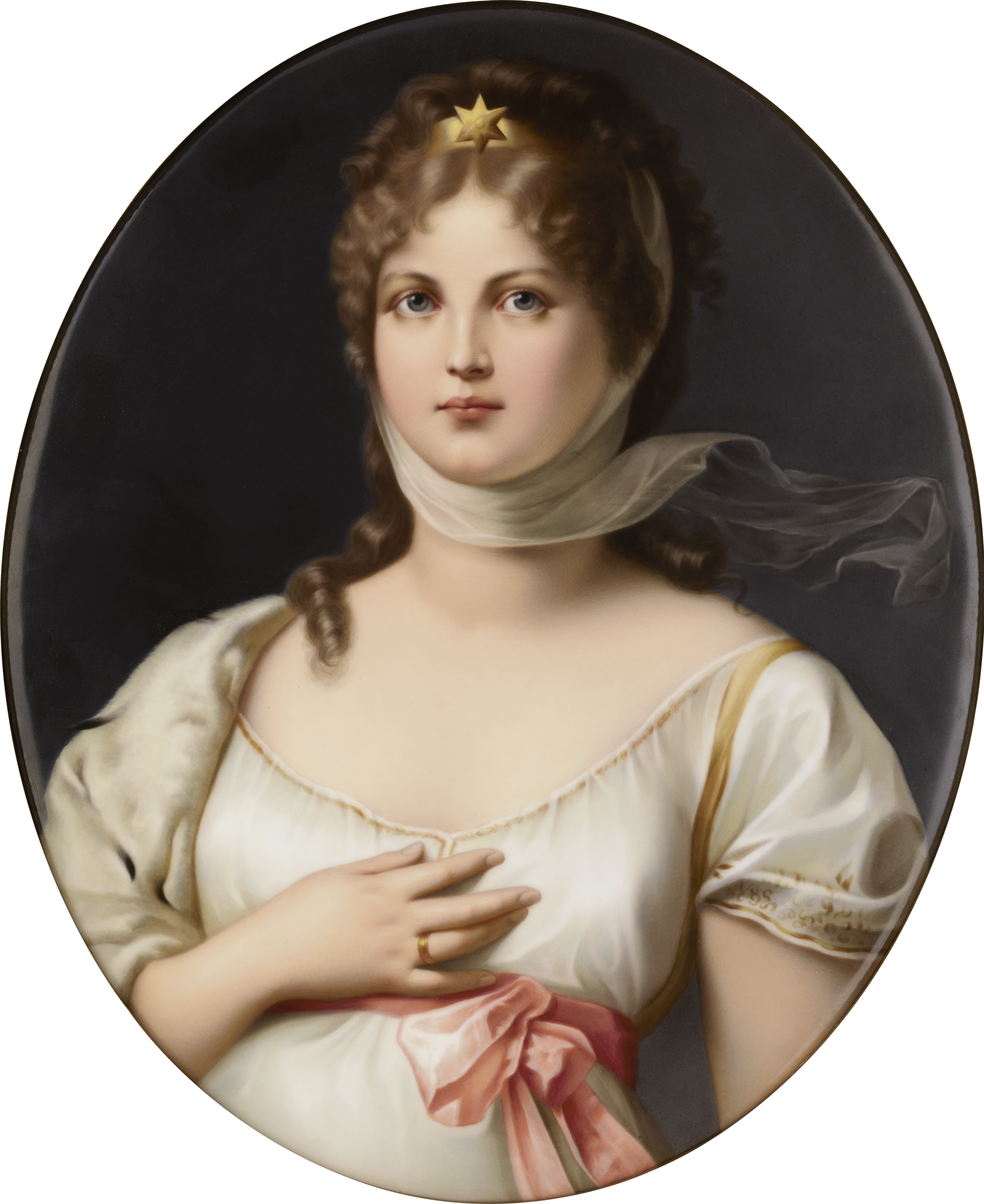 KPM Porcelain Plaque of Queen Louise of Prussia, after Gustav Richter