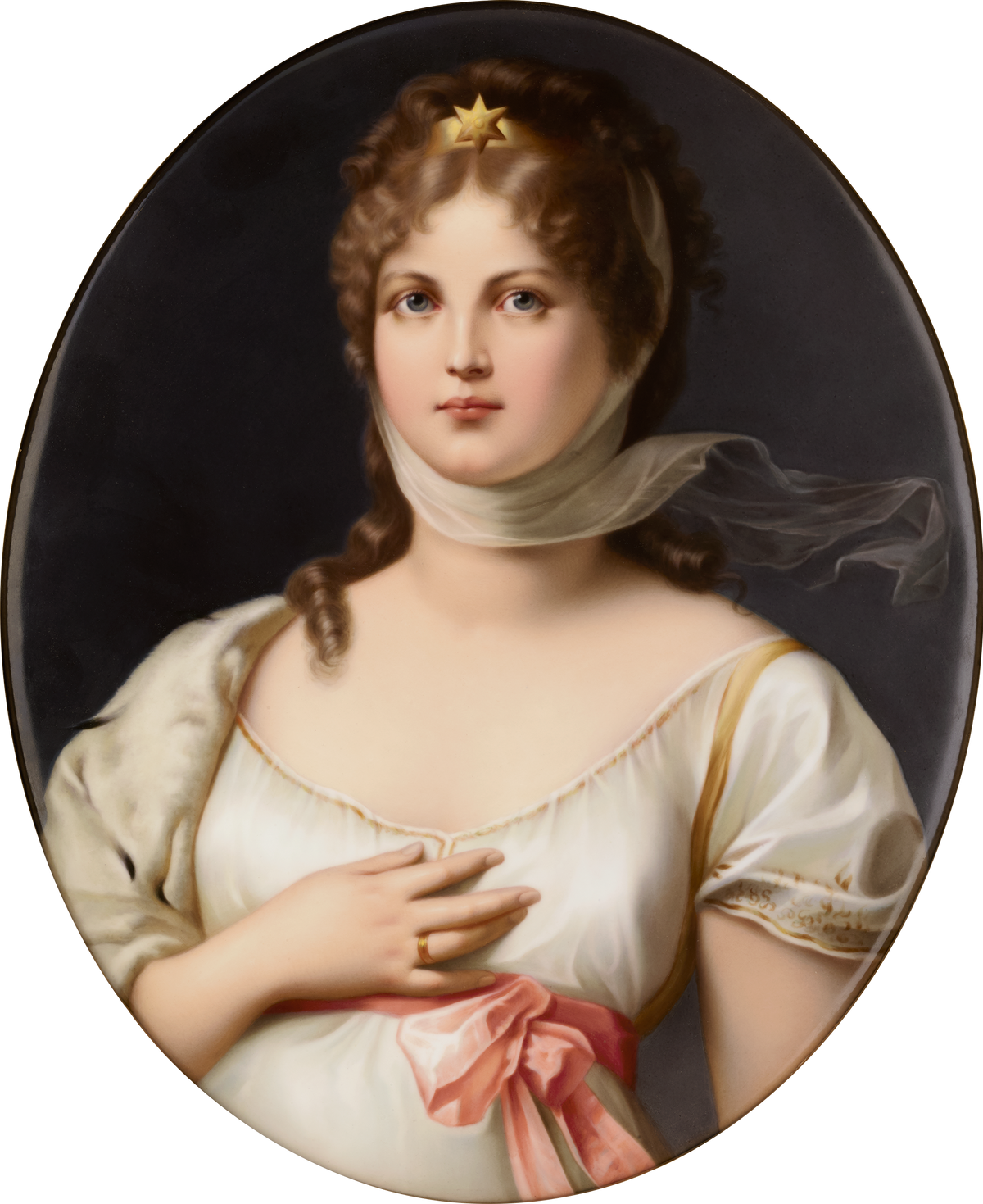 KPM Porcelain Plaque of Queen Louise of Prussia, after Gustav Richter