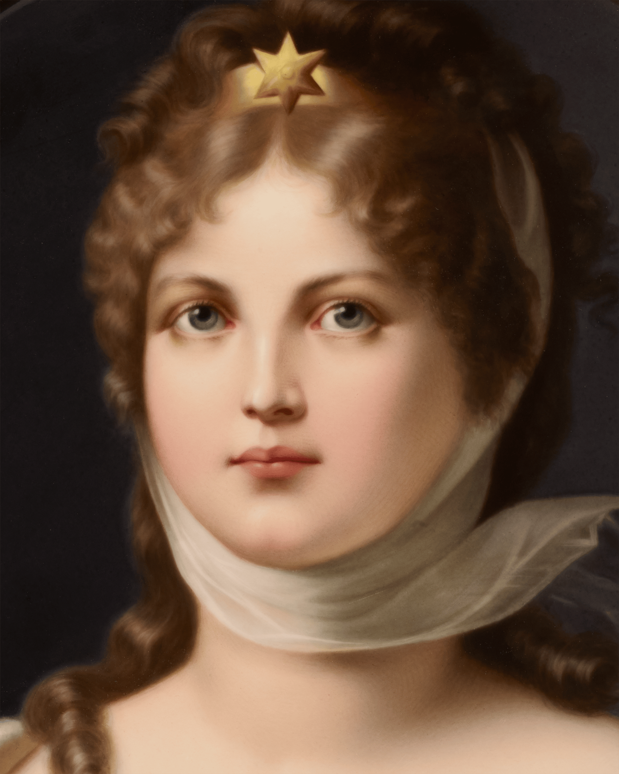 KPM Porcelain Plaque of Queen Louise of Prussia, after Gustav Richter