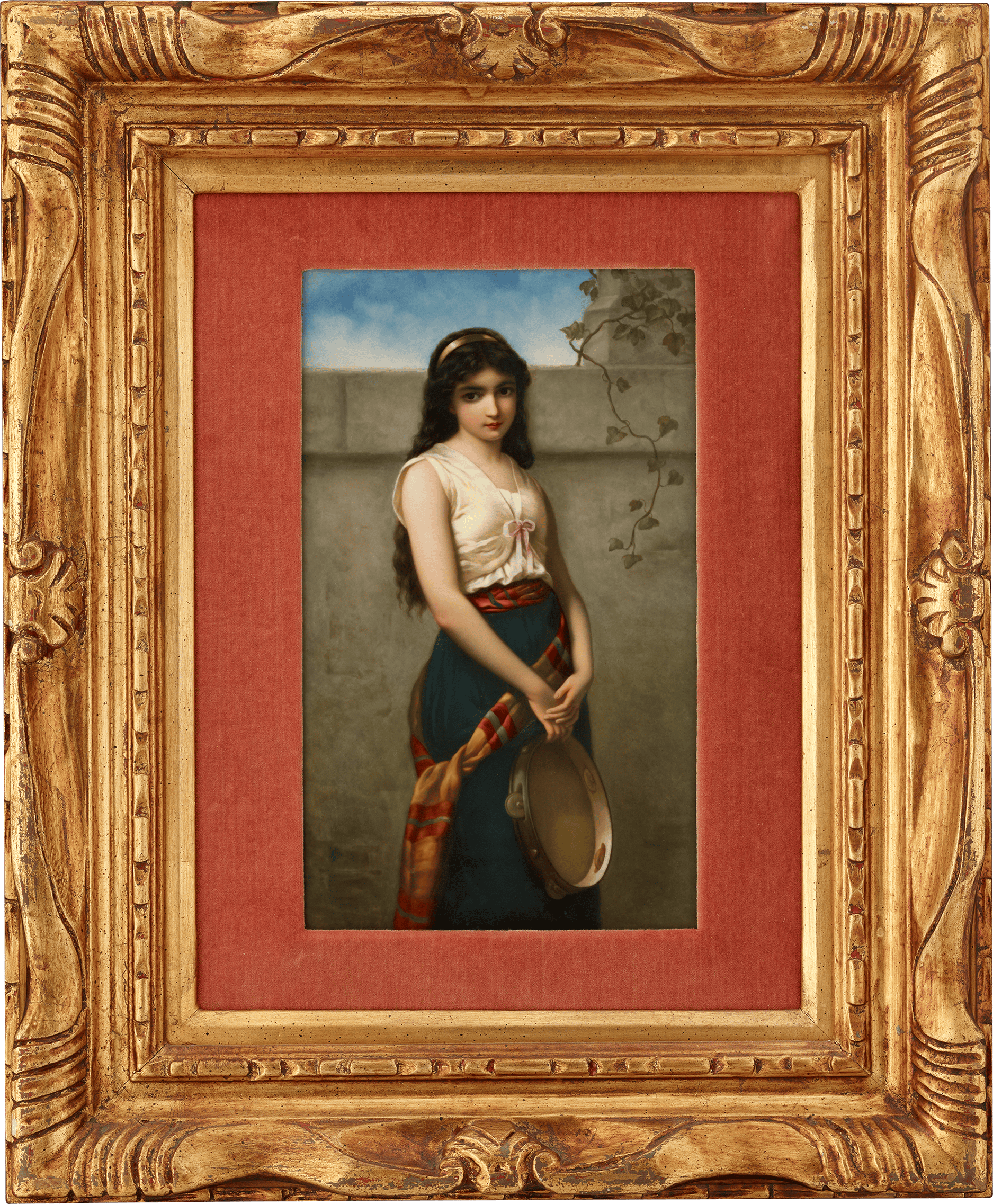 KPM porcelain plaque after Georg Hom’s Mignon