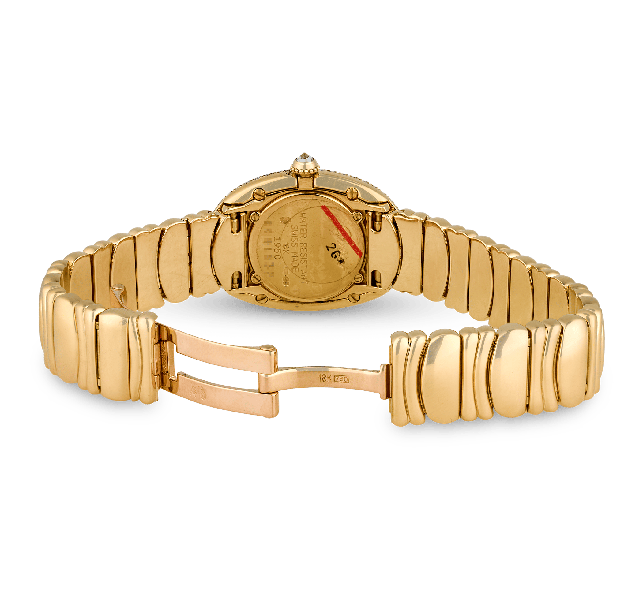 Cartier Baignoire Yellow Gold and Diamond Wristwatch
