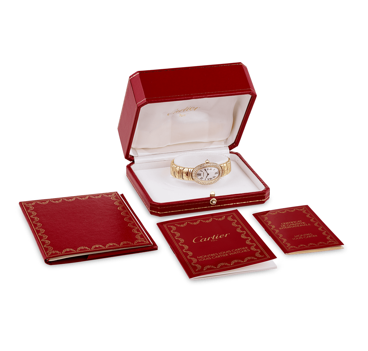 Cartier Baignoire Yellow Gold and Diamond Wristwatch