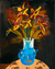Flowers with Fish by Louis Carreon