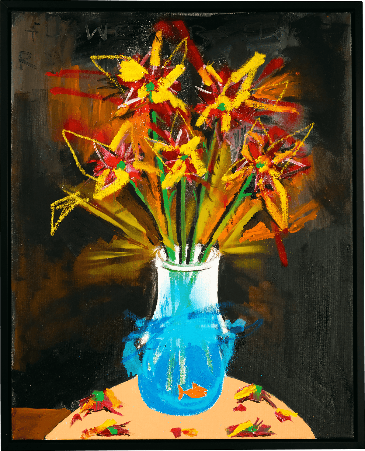 Flowers with Fish by Louis Carreon
