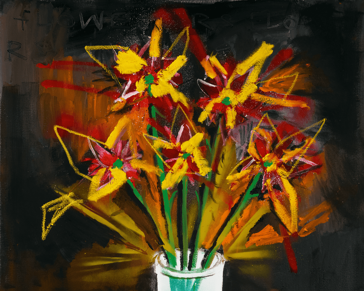 Flowers with Fish by Louis Carreon