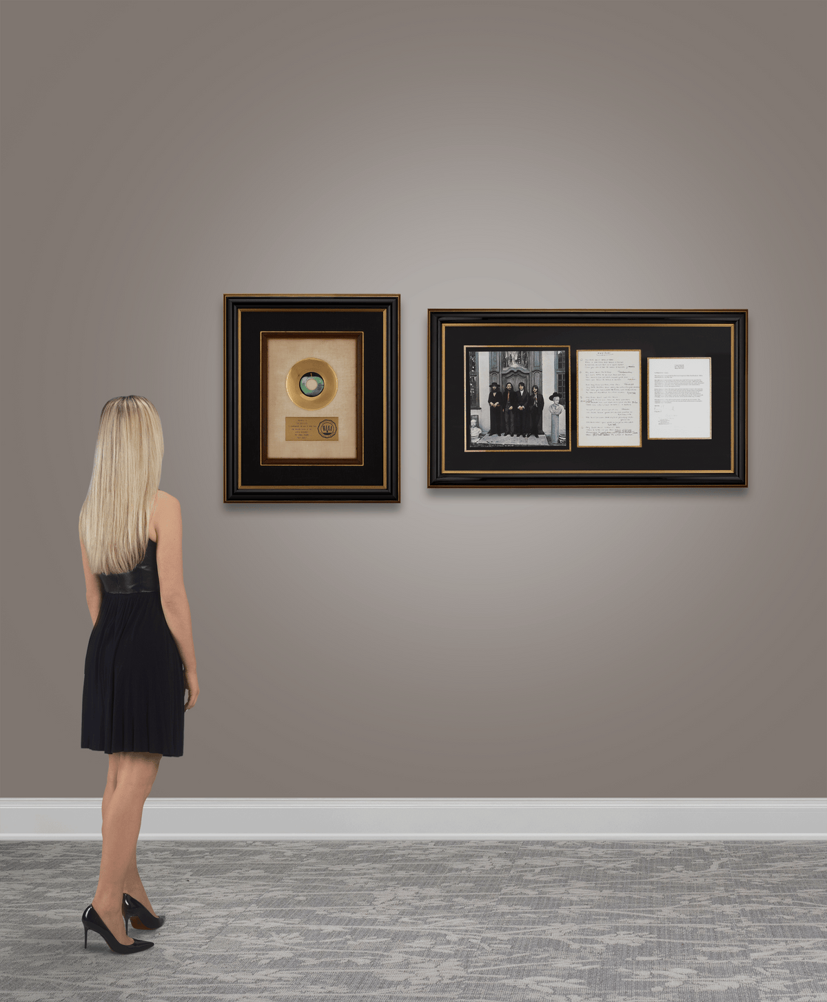 Paul McCartney’s “Hey Jude” Lyrics and Gold 45 Record Award