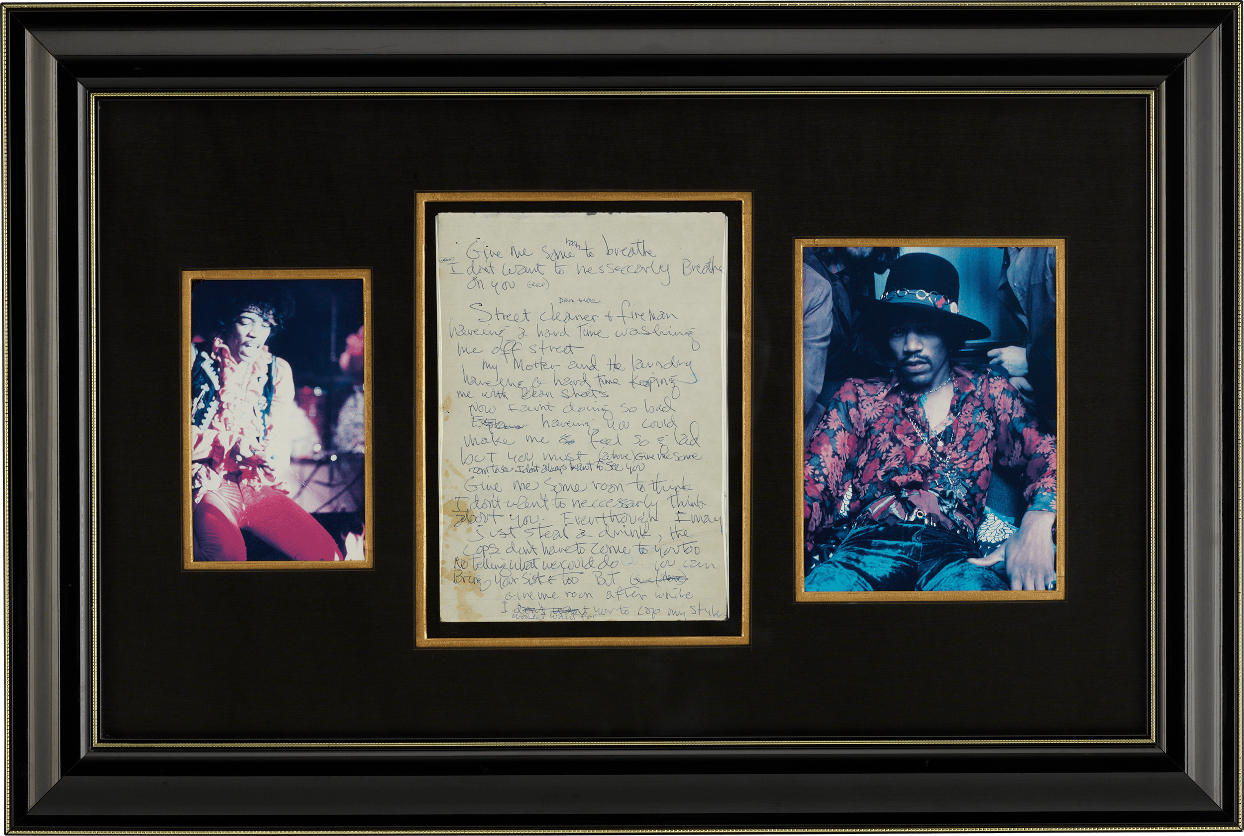 Jimi Hendrix's Handwritten Lyrics