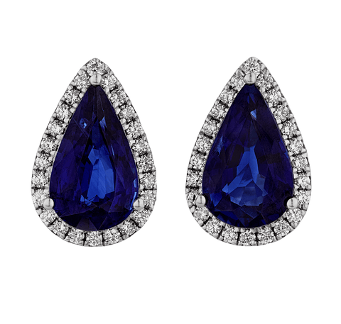 Sapphire Earrings, 6.15 Carats