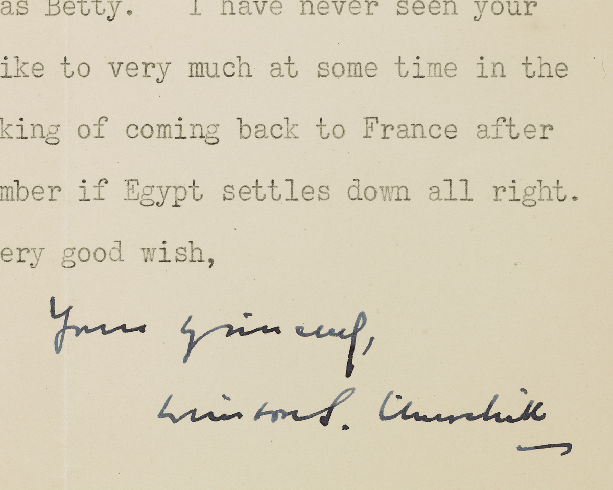Winston Churchill Letter on the Suez Canal