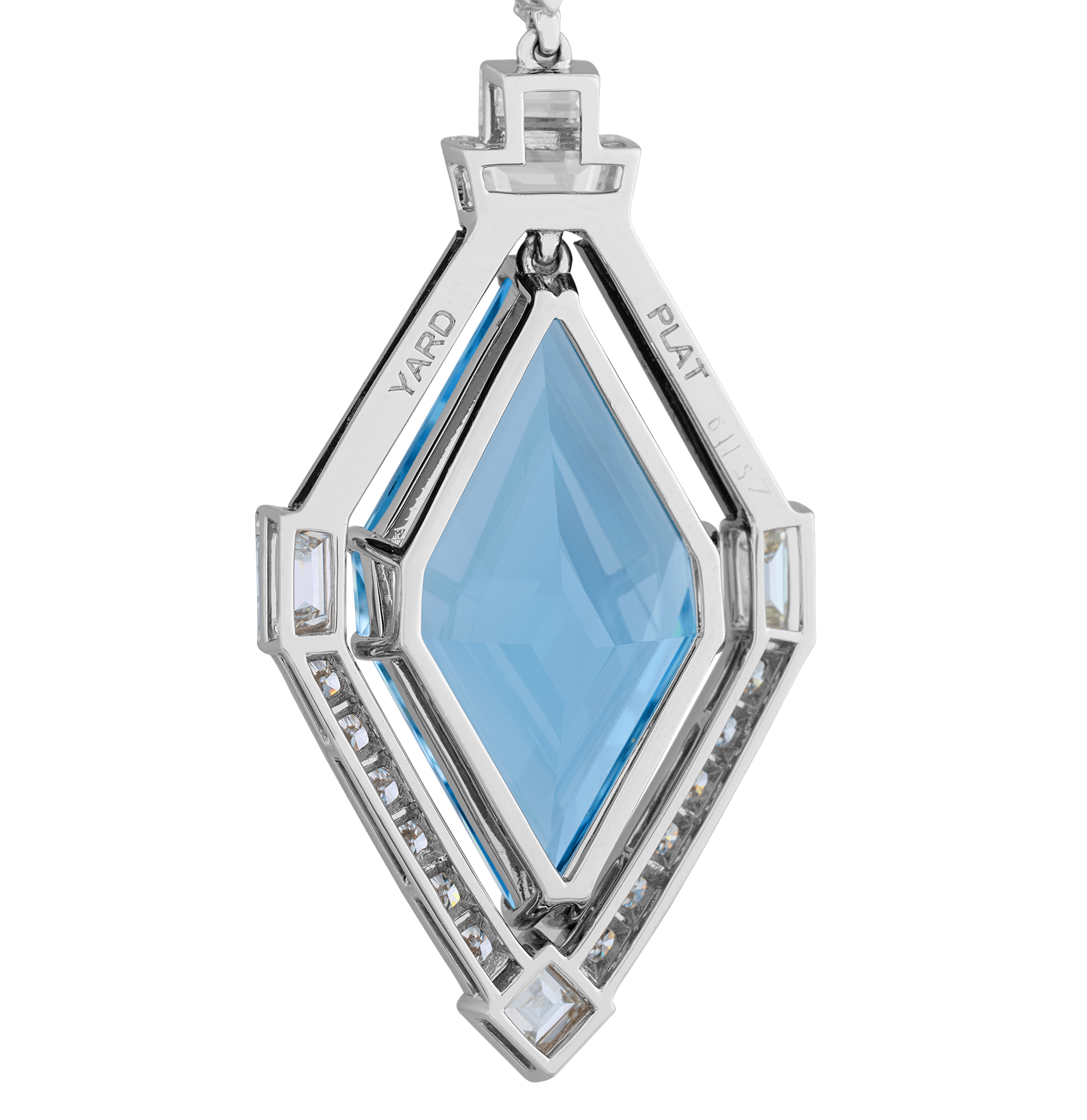 Raymond Yard Lozenge-cut Aquamarine Earrings, 11.02 Carats
