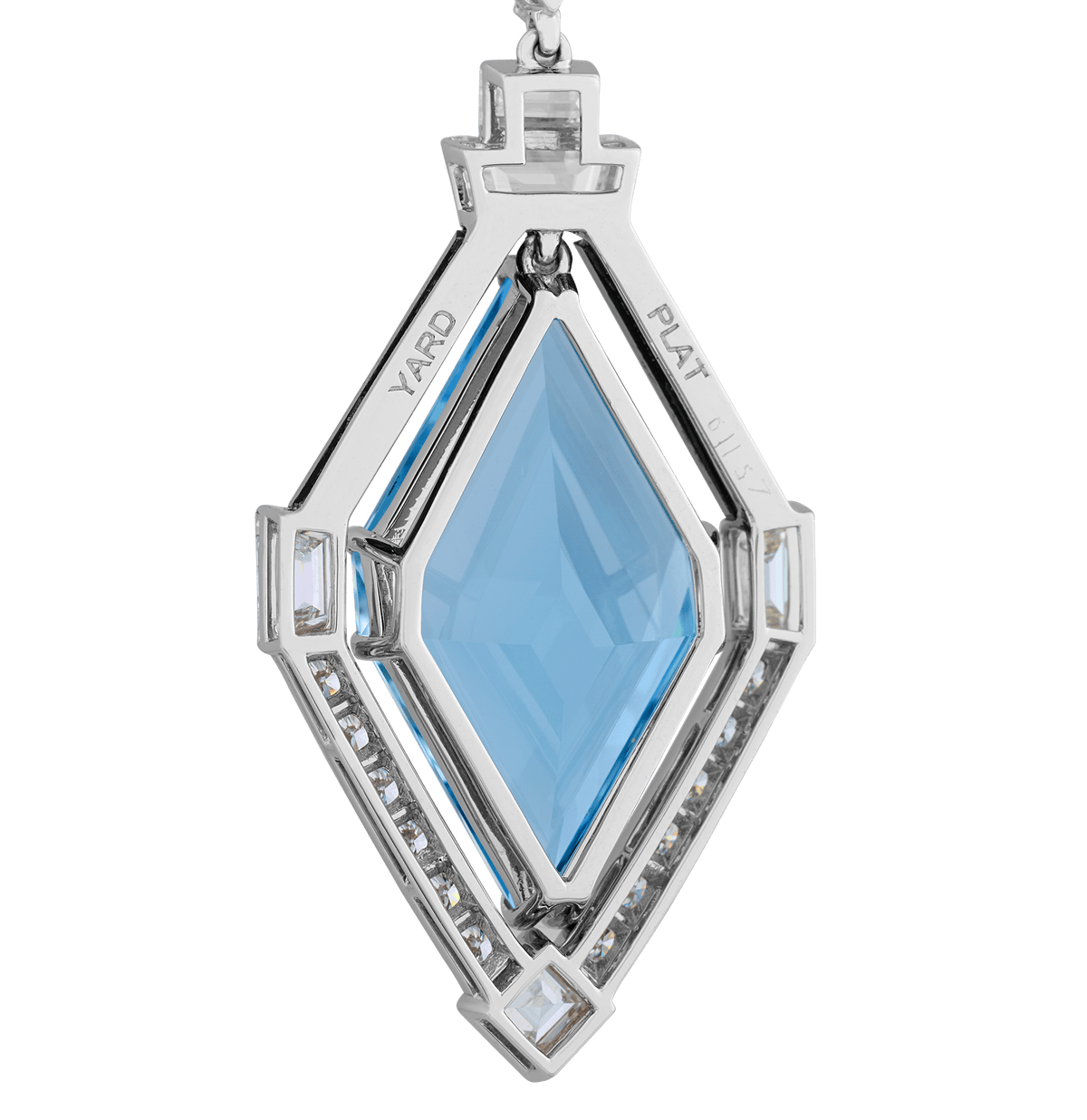 Raymond Yard Lozenge-cut Aquamarine Earrings, 11.02 Carats
