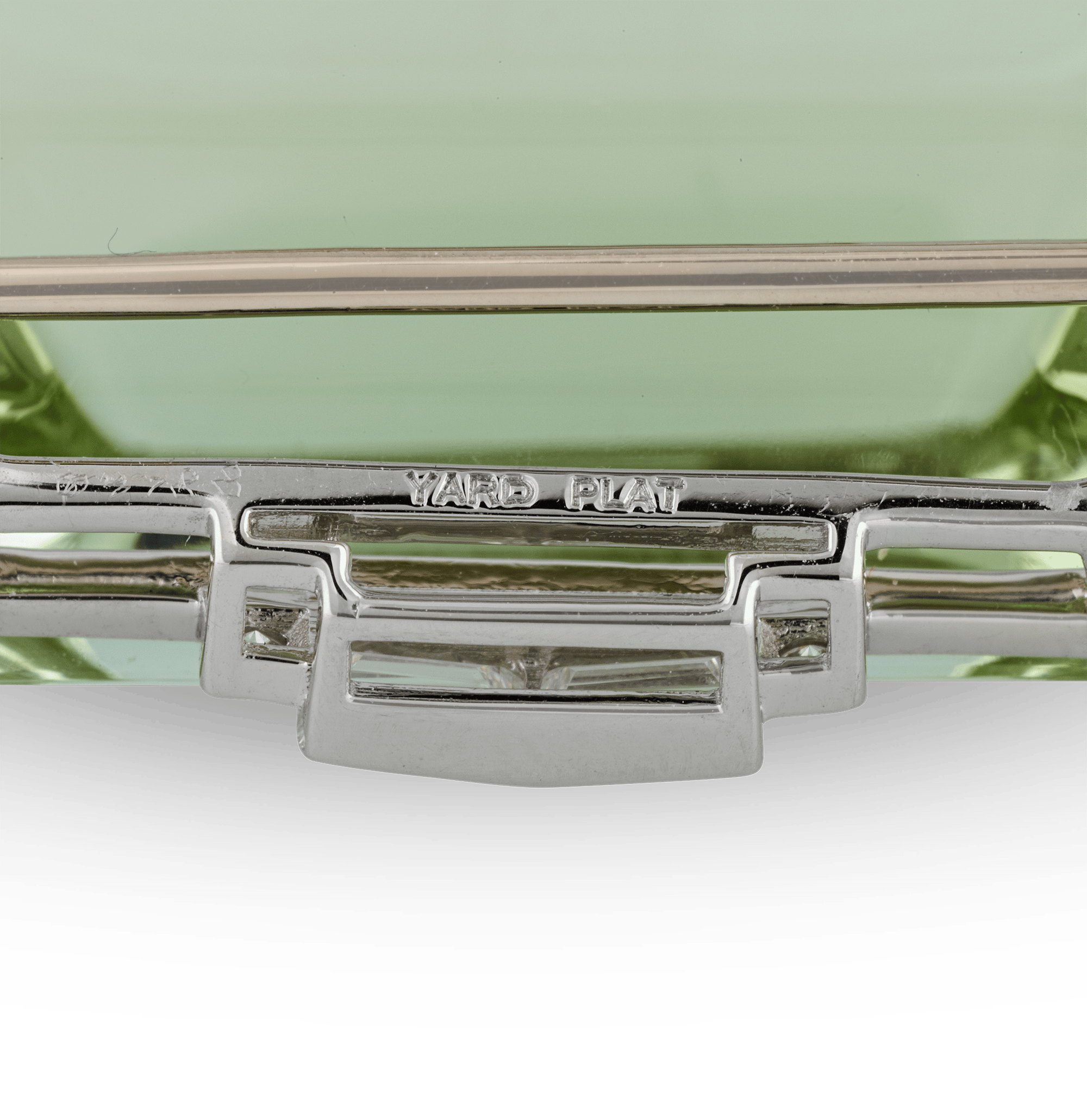 Raymond Yard Sugarloaf Green Beryl Clip Pin, 44.98 Carats