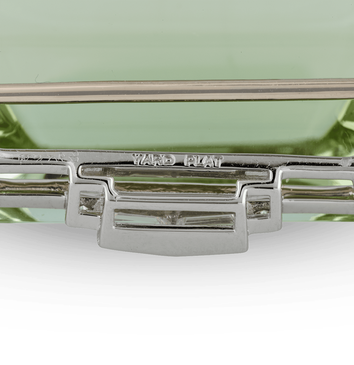Raymond Yard Sugarloaf Green Beryl Clip Pin, 44.98 Carats