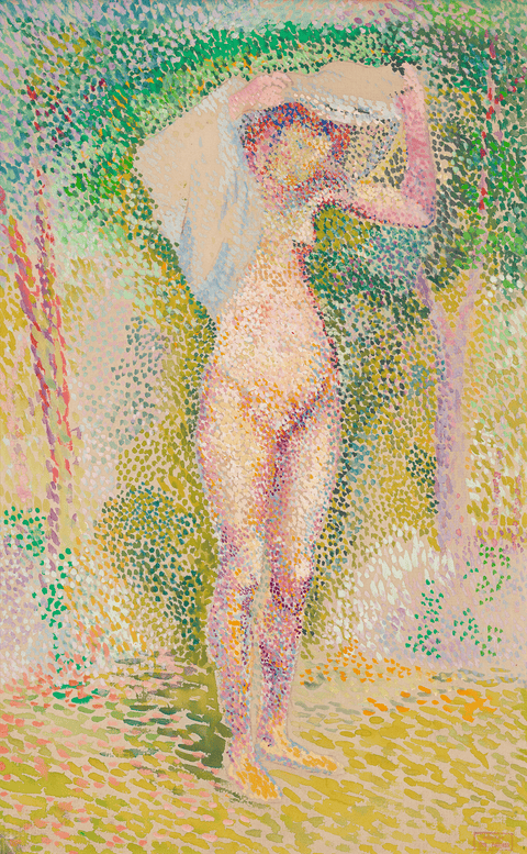 Young Woman Taking Off Her Dress by Hippolyte Petitjean