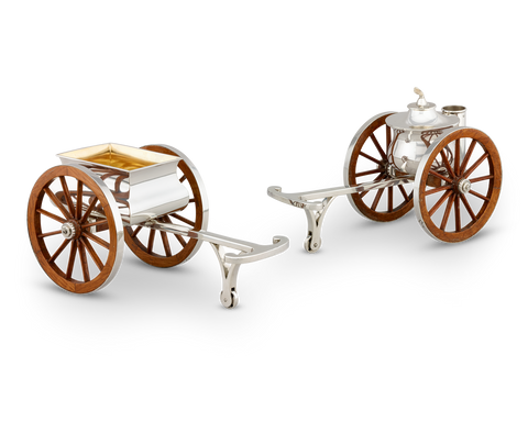 Victorian Silver Smoking Carriages by E. H. Stockwell