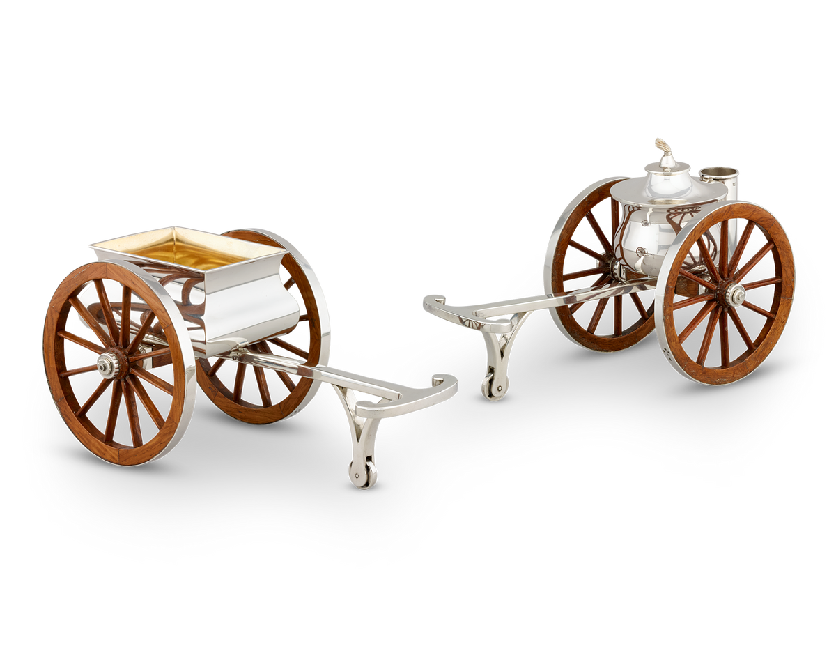 Victorian Silver Smoking Carriages by E. H. Stockwell