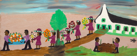 Cane River Church Gathering by Clementine Hunter