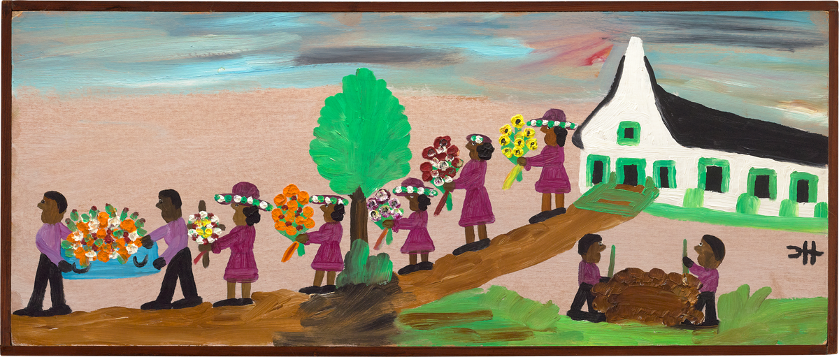 Cane River Church Gathering by Clementine Hunter