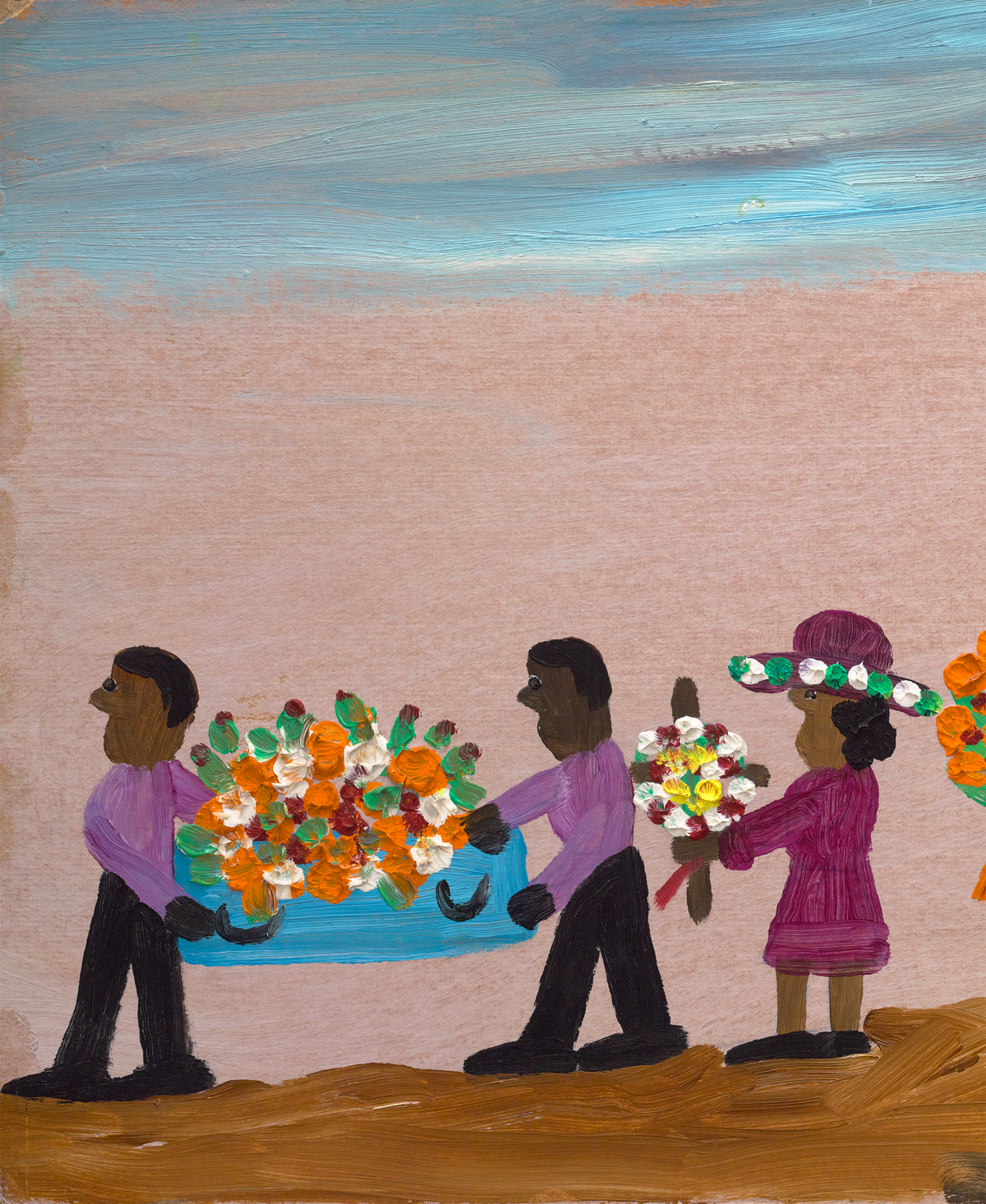 Cane River Church Gathering by Clementine Hunter