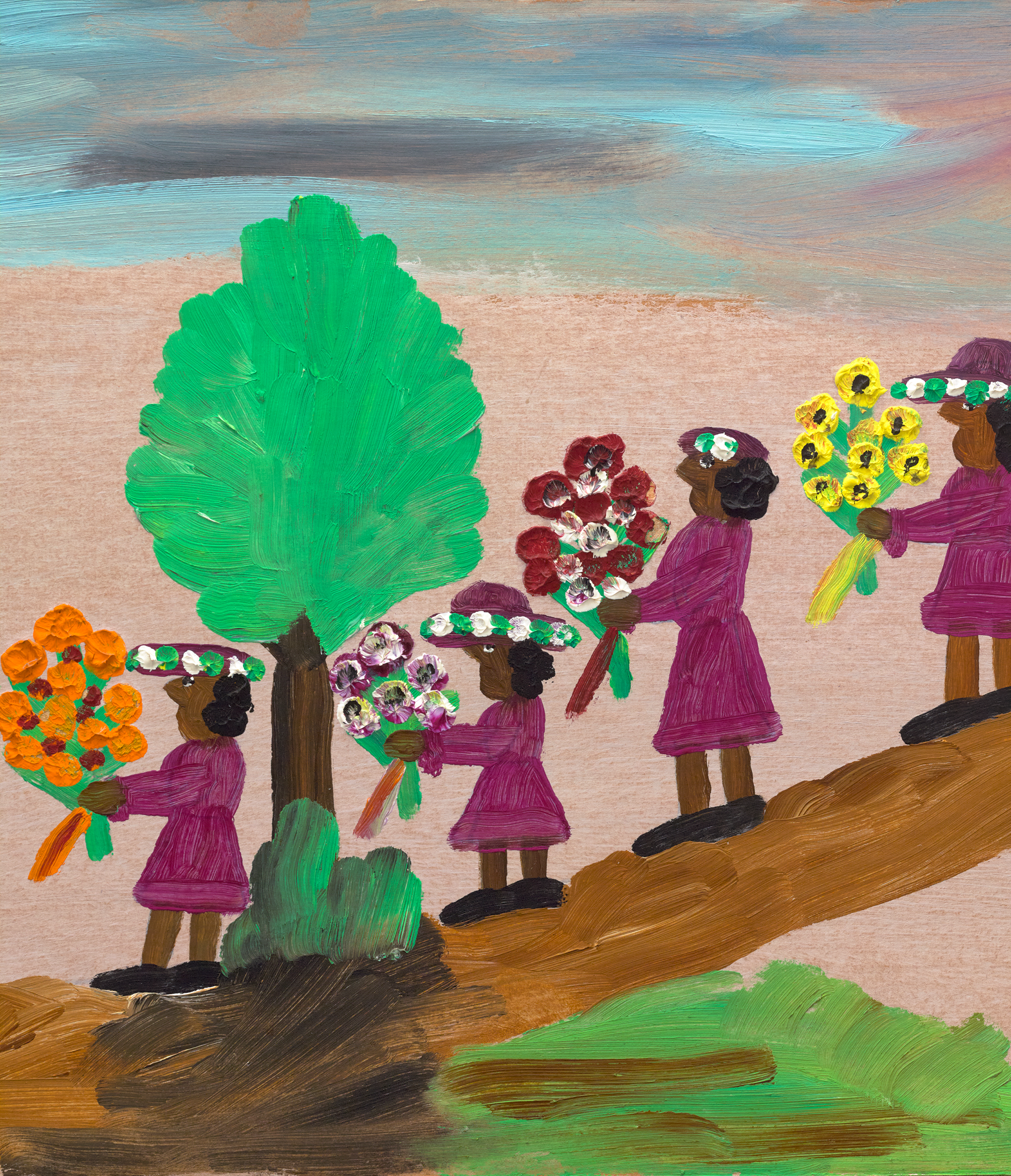 Cane River Church Gathering by Clementine Hunter