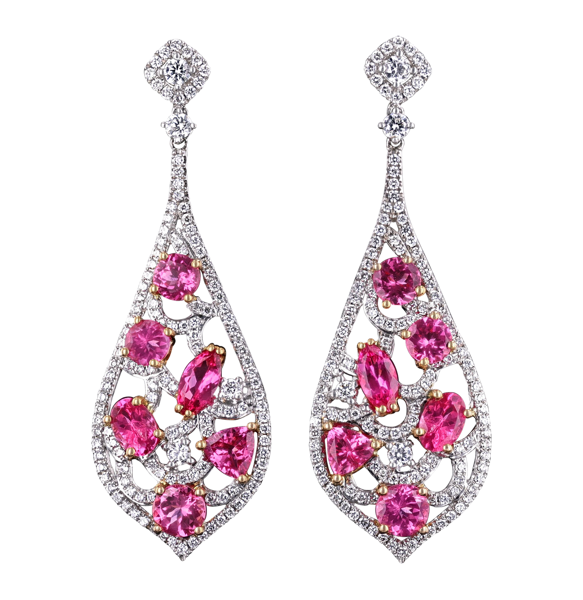 Mahenge Spinel Earrings, 5.54 Carats