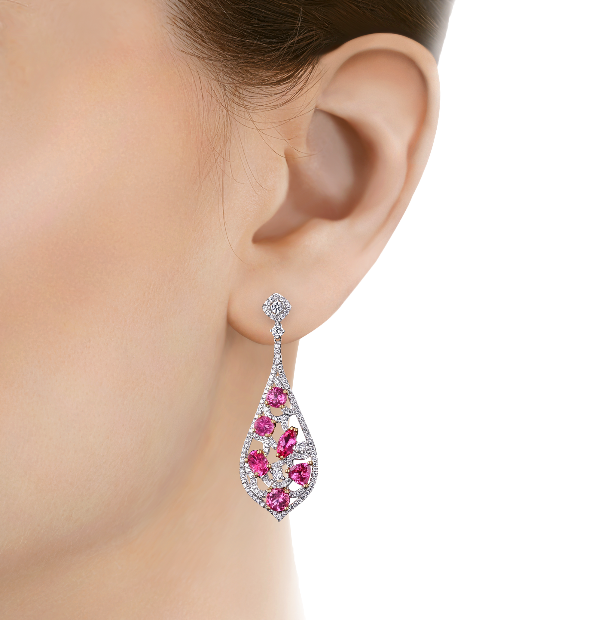 Mahenge Spinel Earrings, 5.54 Carats