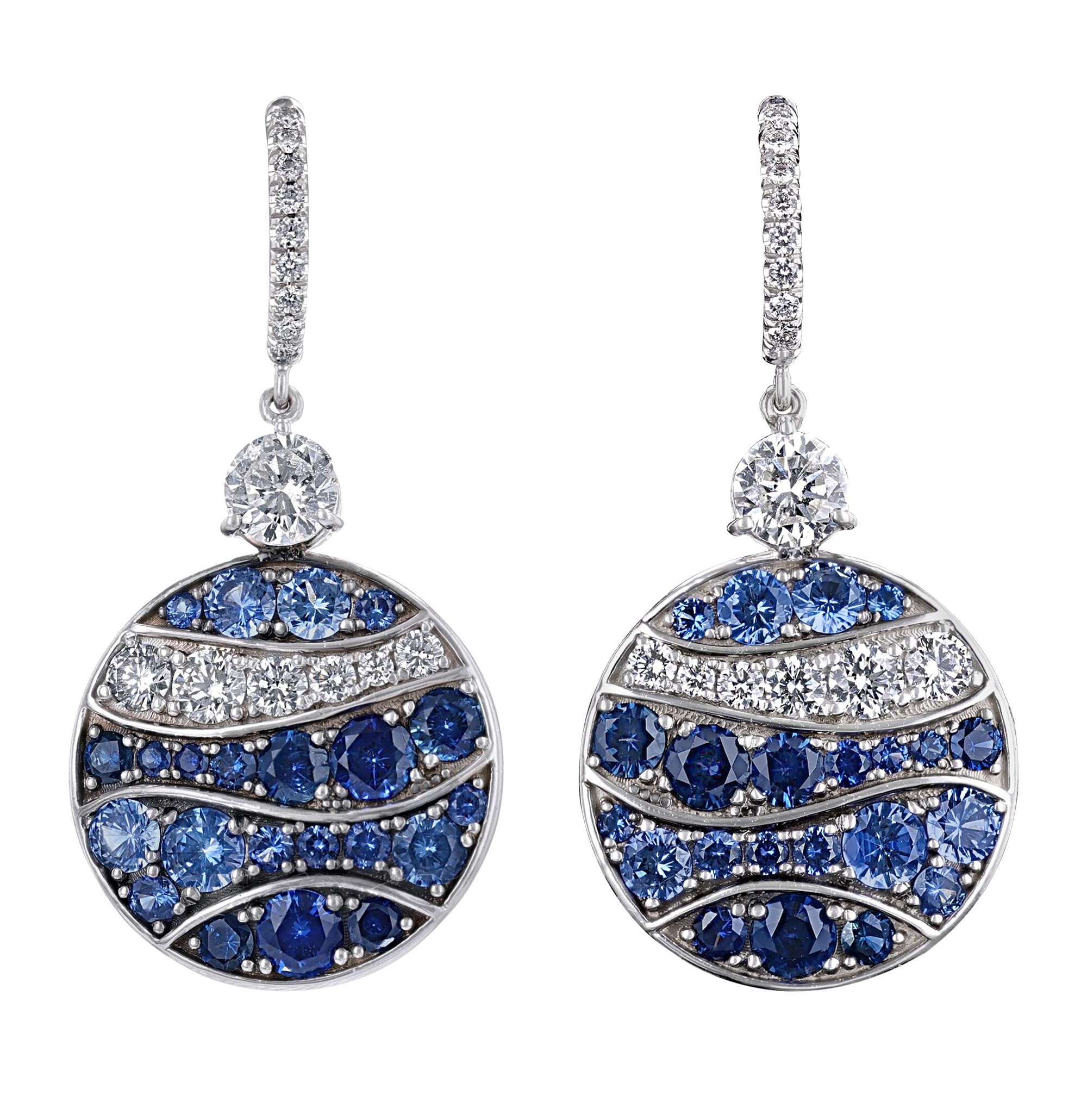Sapphire and Diamond Earrings