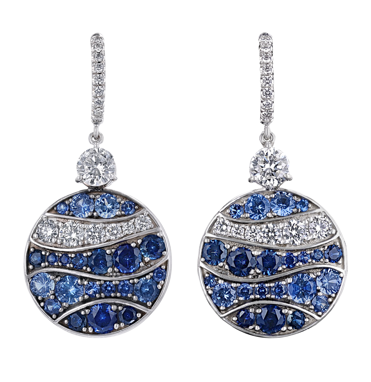 Sapphire and Diamond Earrings