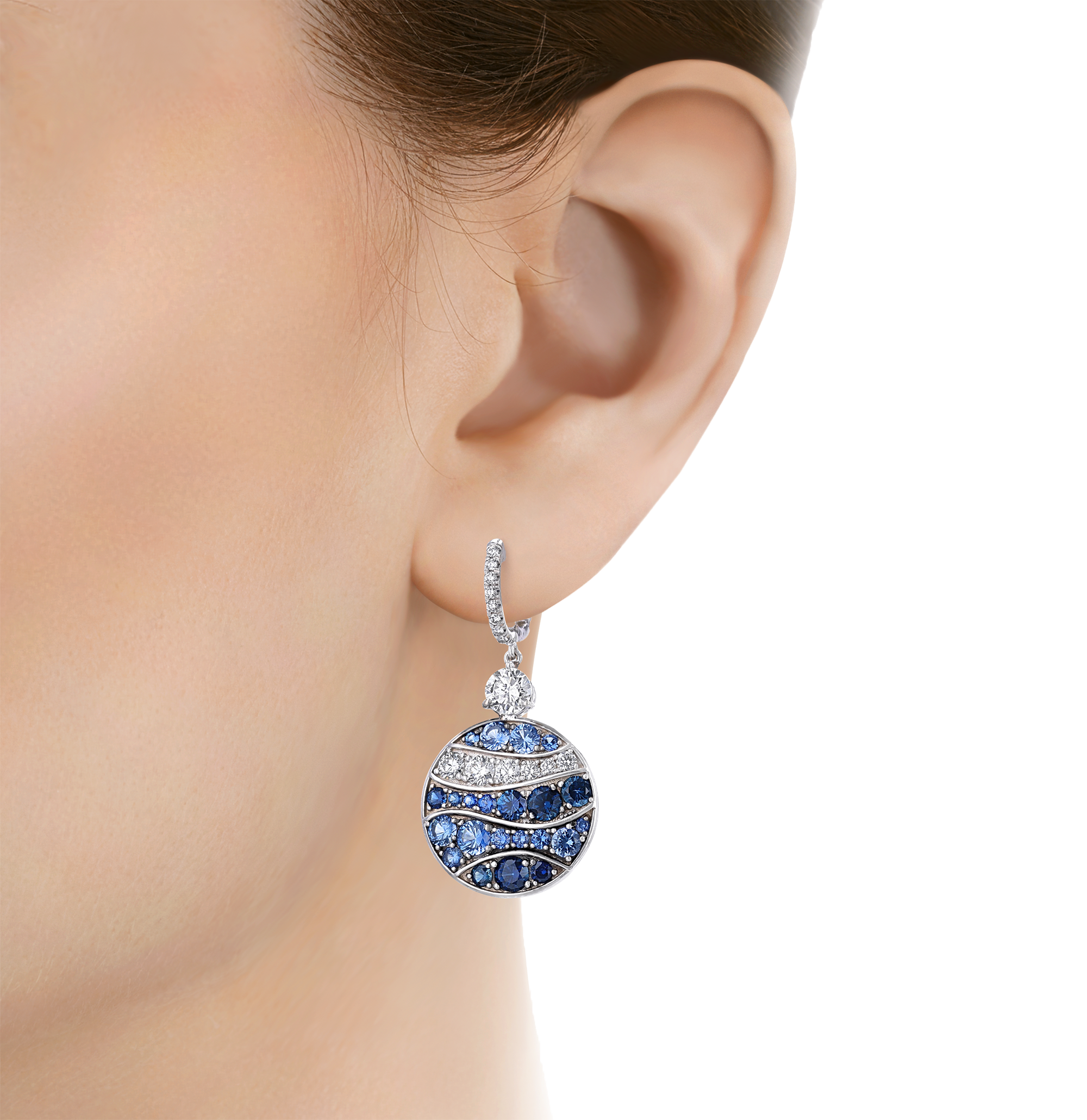Sapphire and Diamond Earrings