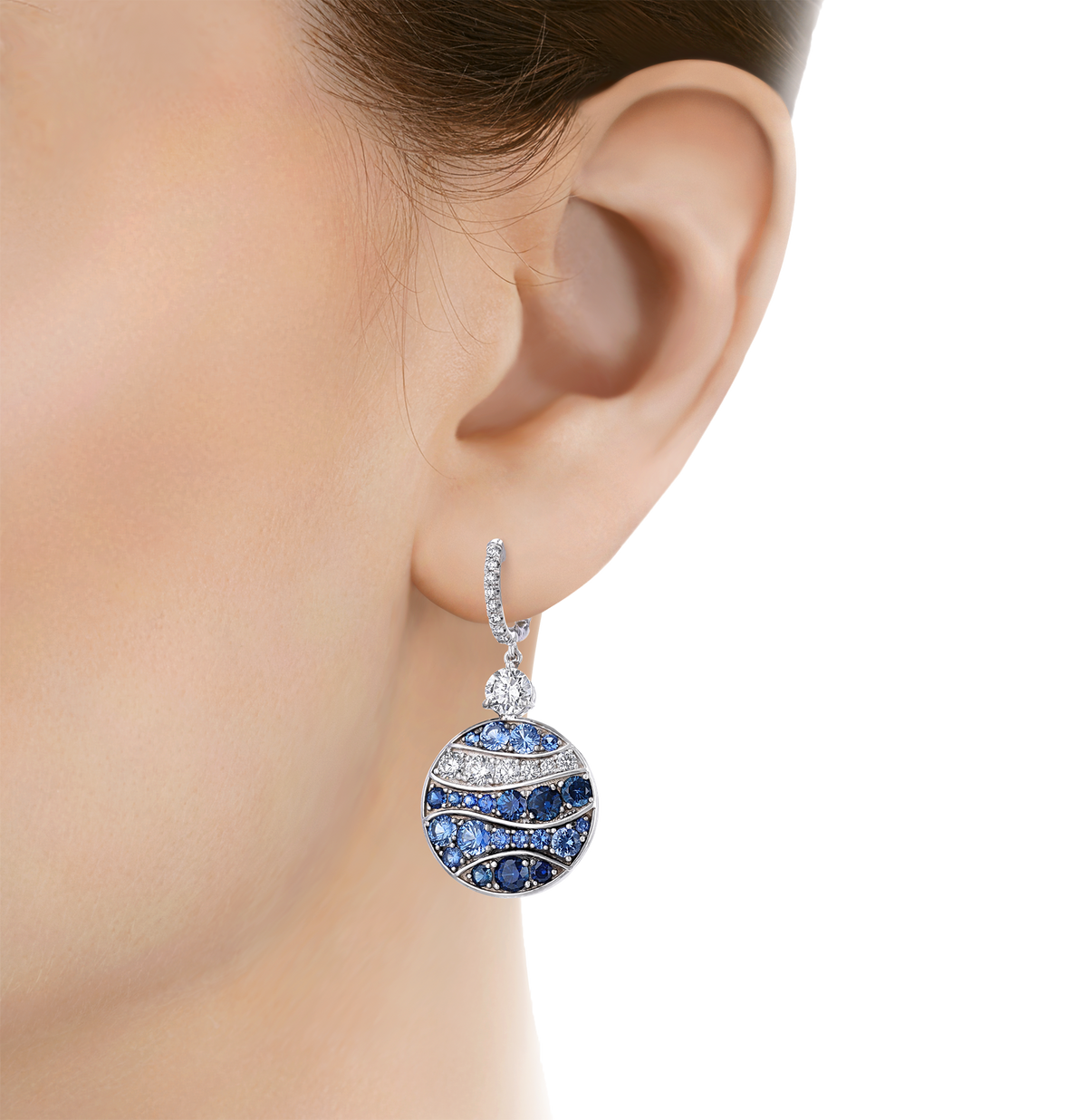 Sapphire and Diamond Earrings
