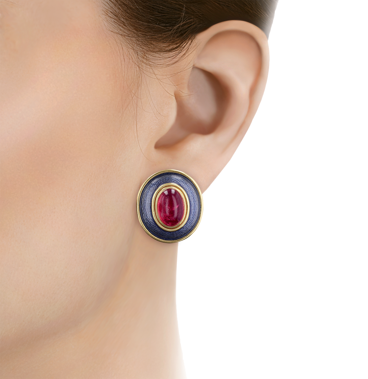 De Vroomen Pink Tourmaline Earrings, 12.00 Carats