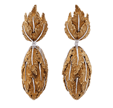 Buccellati Leaf Drop Earrings