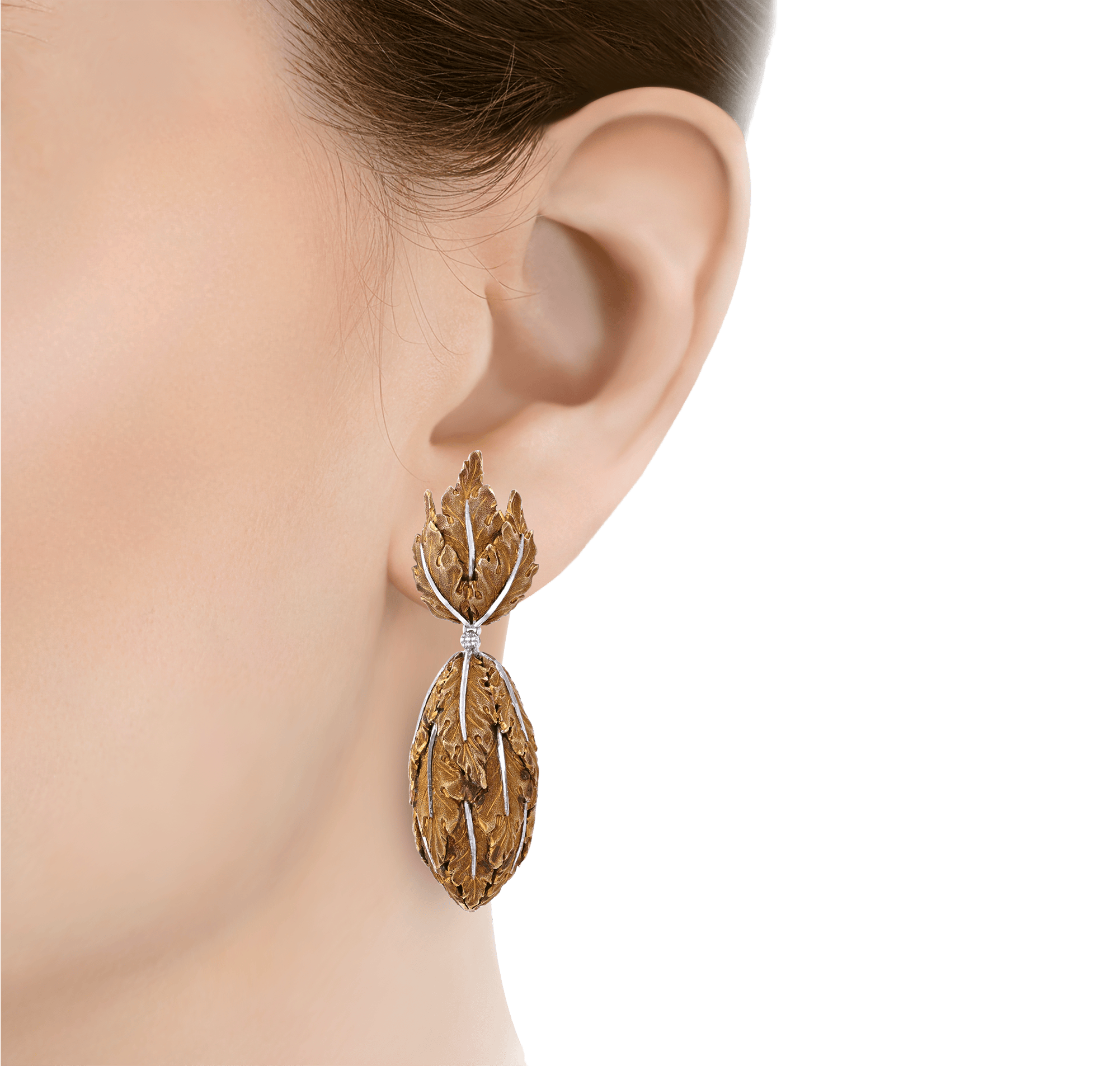 Buccellati Leaf Drop Earrings