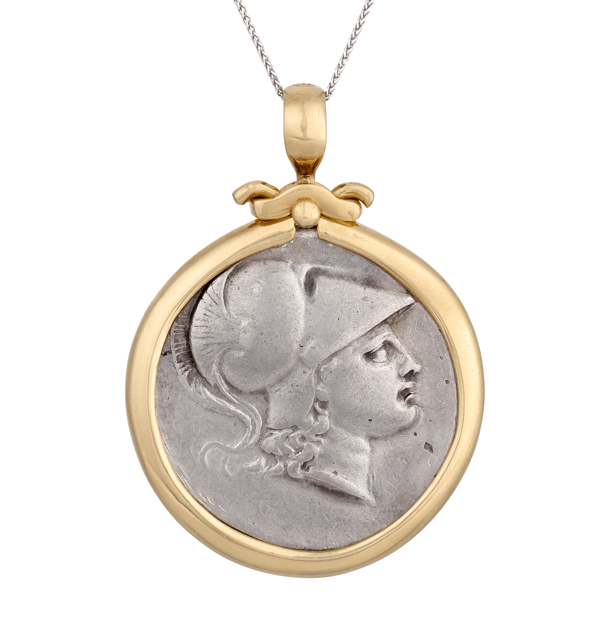 Ancient Greek Athena and Nike Coin Pendant